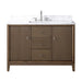 48" Single Sink Freestanding Bath Vanity Cabinet with White Engineered Marble Top - HomeBeyond