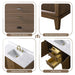 48" Single Sink Freestanding Bath Vanity Cabinet with White Engineered Marble Top - HomeBeyond