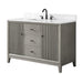 48" Single Sink Freestanding Bath Vanity Cabinet with White Engineered Marble Top - HomeBeyond