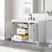 48" Single Sink Freestanding Bath Vanity Cabinet with White Engineered Marble Top - HomeBeyond