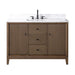 48" Single Sink Freestanding Bath Vanity Cabinet with White Engineered Marble Top - HomeBeyond