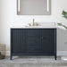 48" Single Sink Freestanding Bath Vanity Cabinet with White Engineered Marble Top - HomeBeyond