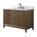 48" Single Sink Freestanding Bath Vanity Cabinet with White Engineered Marble Top - HomeBeyond