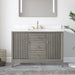 48" Single Sink Freestanding Bath Vanity Cabinet with White Engineered Marble Top - HomeBeyond