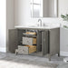 48" Single Sink Freestanding Bath Vanity Cabinet with White Engineered Marble Top - HomeBeyond