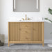48" Single Sink Freestanding Bath Vanity Cabinet with White Engineered Marble Top - HomeBeyond