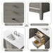 48" Single Sink Freestanding Bath Vanity Cabinet with White Engineered Marble Top - HomeBeyond