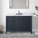 48" Single Sink Freestanding Bath Vanity Cabinet with White Engineered Marble Top - HomeBeyond