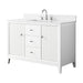 48" Single Sink Freestanding Bath Vanity Cabinet with White Engineered Marble Top - HomeBeyond