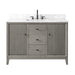 48" Single Sink Freestanding Bath Vanity Cabinet with White Engineered Marble Top - HomeBeyond