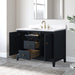 48" Single Sink Freestanding Bath Vanity Cabinet with White Engineered Marble Top - HomeBeyond