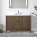 48" Single Sink Freestanding Bath Vanity Cabinet with White Engineered Marble Top - HomeBeyond