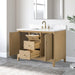 48" Single Sink Freestanding Bath Vanity Cabinet with White Engineered Marble Top - HomeBeyond