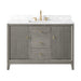 48" Single Sink Freestanding Bath Vanity Cabinet with White Engineered Marble Top - HomeBeyond