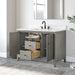 48" Single Sink Freestanding Bath Vanity Cabinet with White Engineered Marble Top - HomeBeyond