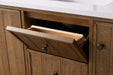 48" Single Sink Freestanding Bathroom Vanity with Milano Mist Engineered Stone Countertop, Integrated Ceramic Sink, Hidden Power & USB Charging Station and Hair Dryer Storage VA1248 - HomeBeyond
