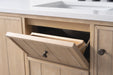 48" Single Sink Freestanding Bathroom Vanity with Milano Mist Engineered Stone Countertop, Integrated Ceramic Sink, Hidden Power & USB Charging Station and Hair Dryer Storage VA1248 - HomeBeyond