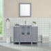 48" Single Sink Modern Bathroom Vanity Set with Ceramic Top & Free Mirror – Storage Cabinet with 2 Side Cabinets VA3024-48 - HomeBeyond