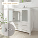 48" Single Sink Modern Bathroom Vanity Set with Ceramic Top & Free Mirror – Storage Cabinet with 2 Side Cabinets VA3024-48 - HomeBeyond