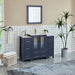 48" Single Sink Modern Bathroom Vanity Set with Ceramic Top & Free Mirror – Storage Cabinet with 2 Side Cabinets VA3024-48 - HomeBeyond