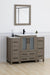 48" Single Sink Modern Bathroom Vanity Set with Ceramic Top & Free Mirror – Storage Cabinet with 2 Side Cabinets VA3024-48 - HomeBeyond