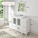 48" Single Sink Modern Bathroom Vanity Set with Ceramic Top & Free Mirror – Storage Cabinet with 2 Side Cabinets VA3024-48 - HomeBeyond