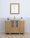48" Single Sink Modern Bathroom Vanity Set with Ceramic Top & Free Mirror – Storage Cabinet with 2 Side Cabinets VA3024-48 - HomeBeyond