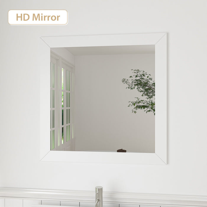 48" Single Sink Modern Bathroom Vanity Set with Ceramic Top & Free Mirror – Storage Cabinet with 2 Side Cabinets VA3024-48 - HomeBeyond