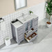 48" Single Sink Modern Bathroom Vanity Set with Ceramic Top & Free Mirror – Storage Cabinet with 2 Side Cabinets VA3024-48 - HomeBeyond