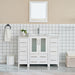 48" Single Sink Modern Bathroom Vanity Set with Ceramic Top & Free Mirror – Storage Cabinet with 2 Side Cabinets VA3024-48 - HomeBeyond
