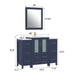 48" Single Sink Modern Bathroom Vanity Set with Ceramic Top & Free Mirror – Storage Cabinet with 2 Side Cabinets VA3024-48 - HomeBeyond