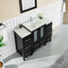 48" Single Sink Modern Bathroom Vanity Set with Ceramic Top & Free Mirror – Storage Cabinet with 2 Side Cabinets VA3024-48 - HomeBeyond