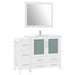 48" Single Sink Modern Bathroom Vanity Set with Ceramic Top & Free Mirror – Storage Cabinet with 5 Drawers VA3036-48 - HomeBeyond