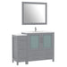 48" Single Sink Modern Bathroom Vanity Set with Ceramic Top & Free Mirror – Storage Cabinet with 5 Drawers VA3036-48 - HomeBeyond
