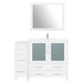 48" Single Sink Modern Bathroom Vanity Set with Ceramic Top & Free Mirror – Storage Cabinet with 5 Drawers VA3036-48 - HomeBeyond