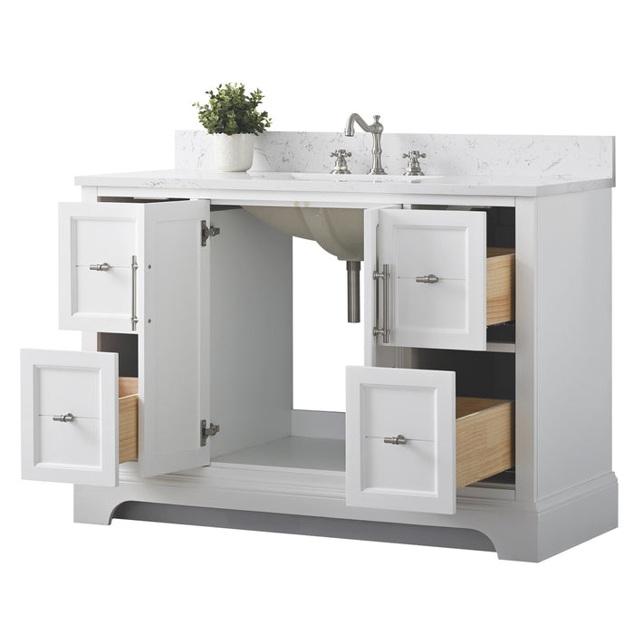 48" Single Sink Modern Bathroom Vanity Set with Countertop & Undermount Sink – Storage Cabinet VA5048 - HomeBeyond