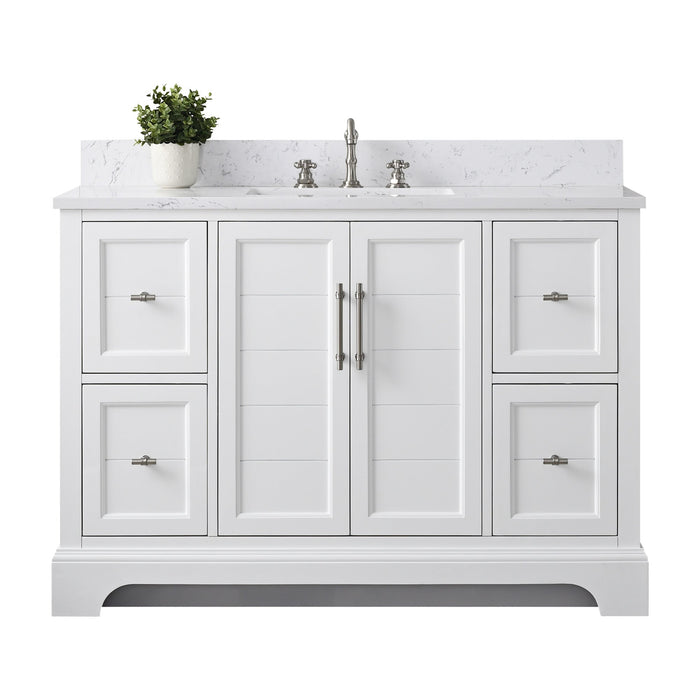 48" Single Sink Modern Bathroom Vanity Set with Countertop & Undermount Sink – Storage Cabinet VA5048 - HomeBeyond