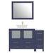 48" Single Sink Modern Bathroom Vanity Set with White Engineered Marble Top & Free Mirror – Storage Cabinet with 5 Drawers VA3136-48 - HomeBeyond