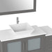 48" Single Sink Modern Bathroom Vanity Set with White Engineered Marble Top & Free Mirror – Storage Cabinet with 5 Drawers VA3136-48 - HomeBeyond