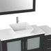 48" Single Sink Modern Bathroom Vanity Set with White Engineered Marble Top & Free Mirror – Storage Cabinet with 5 Drawers VA3136-48 - HomeBeyond