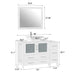 48" Single Sink Modern Bathroom Vanity Set with White Engineered Marble Top & Free Mirror – Storage Cabinet with 5 Drawers VA3136-48 - HomeBeyond