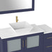 48" Single Sink Modern Bathroom Vanity Set with White Engineered Marble Top & Free Mirror – Storage Cabinet with 5 Drawers VA3136-48 - HomeBeyond