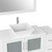 48" Single Sink Modern Bathroom Vanity Set with White Engineered Marble Top & Free Mirror – Storage Cabinet with 5 Drawers VA3136-48 - HomeBeyond