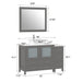 48" Single Sink Modern Bathroom Vanity Set with White Engineered Marble Top & Free Mirror – Storage Cabinet with 5 Drawers VA3136-48 - HomeBeyond