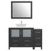 48" Single Sink Modern Bathroom Vanity Set with White Engineered Marble Top & Free Mirror – Storage Cabinet with 5 Drawers VA3136-48 - HomeBeyond