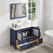 48" Single Sink Modern Bathroom Vanity Set with White Engineered Marble Top & Free Mirror – Storage Cabinet with 5 Drawers VA3136-48 - HomeBeyond