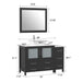 48" Single Sink Modern Bathroom Vanity Set with White Engineered Marble Top & Free Mirror – Storage Cabinet with 5 Drawers VA3136-48 - HomeBeyond