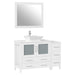 48" Single Sink Modern Bathroom Vanity Set with White Engineered Marble Top & Free Mirror – Storage Cabinet with 5 Drawers VA3136-48 - HomeBeyond