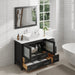 48" Single Sink Modern Bathroom Vanity Set with White Engineered Marble Top & Free Mirror – Storage Cabinet with 5 Drawers VA3136-48 - HomeBeyond