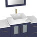 48" Single Sink Modern Bathroom Vanity Set with White Engineered Marble Top & Free Mirror – Storage Cabinet with 8 Drawers VA3124-48 - HomeBeyond